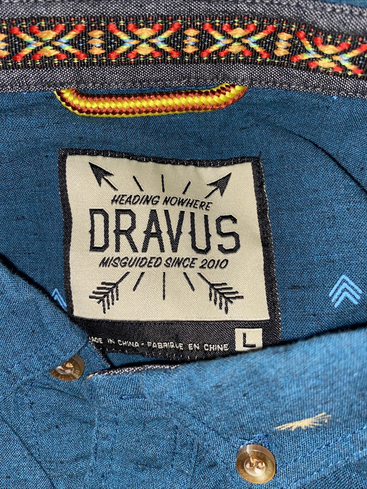 Dravus Black Button Down Sunset Native Designs Sk… - image 10