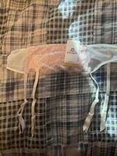 B.Tempt'd by Wacoal Lingerie Pink and White Garter Belt size Xs/s