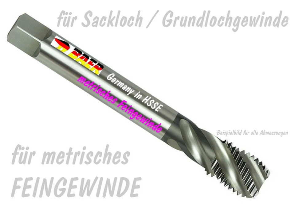 Gewindebohrer BAER Maschinengewindebohrer MF4 - MF20 Salo Feingewinde Sackloch - Bild 1 von 1