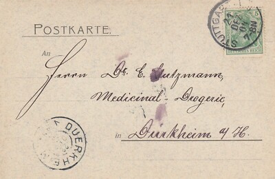 Stuttgart, Postcard 1904, Steels & Friedel