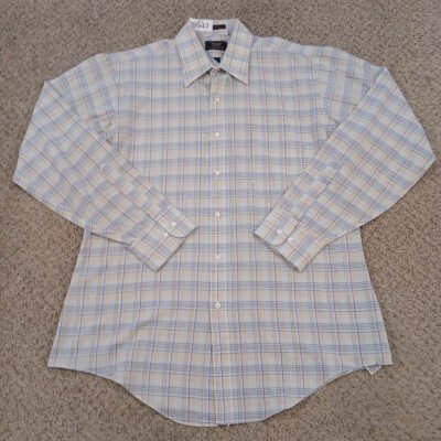 Arrow Shirt Mens 16.5 Multicolor Plaid Long Sleeve Button Up Cotton Blend