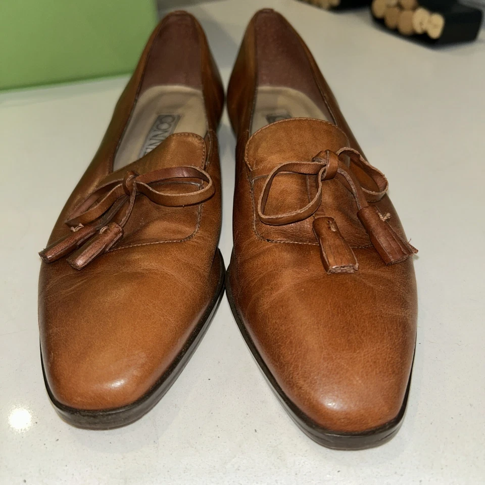 Connie Brasileño Cuero Mujer’s Zapatos de Vestir Marrón Talla 7 1/2 Goodfellas Foto 2 de 4