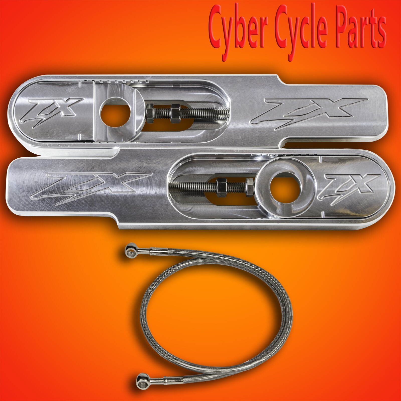 2004 Kawasaki Ninja ZX6R 9" Bolt on Swing Arm Extensions and Brake