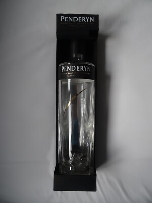 EMPTY PENDERYN WELSH WHISKY BOTTLE WITH BOX. UNIQUE SHAPE.