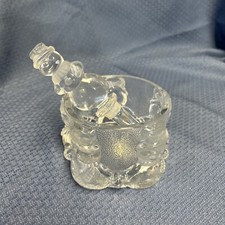 Crystal Glass Snowman Wine Bottle Holder With Glass Stopper