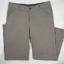 Lee Womens Waistband Dress Pants Size 14 Beige Cotton Spandex Straight Leg