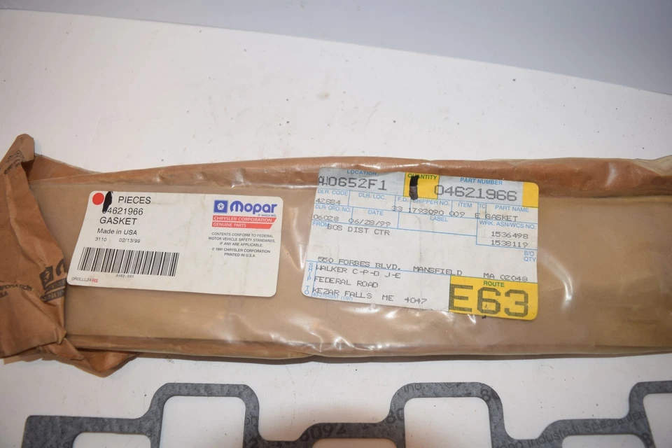 OEM NOS Mopar Intake Manifold Gasket # 4621966 - C68 - Image 3 of 3