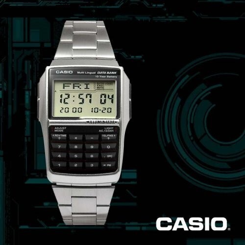 Casio DBC-32D-1A Data Bank Digital Calculator Watch Men Square