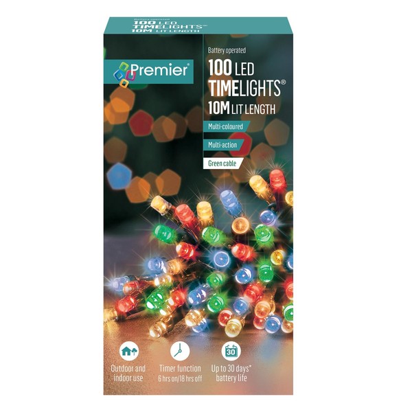 Weihnachts 100 Batterie Timer Led Lichter Innen Oder AußEn - Mehrfarbig-image