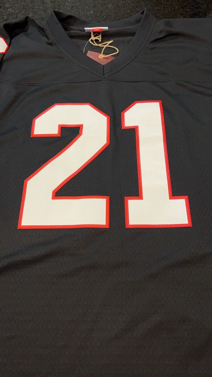 Atlanta Falcons Deion Sanders #21 Mitchell & Ness Black 1992 NFL