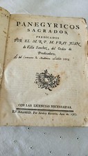 Sacred Panegyrics Preached By Fray Juan De Villa Sanchez 1767