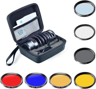 APEXEL 52 MM Filter Objektiv Kit, CPL, ND32, Sternfilter für Nikon Canon Sony iPhone