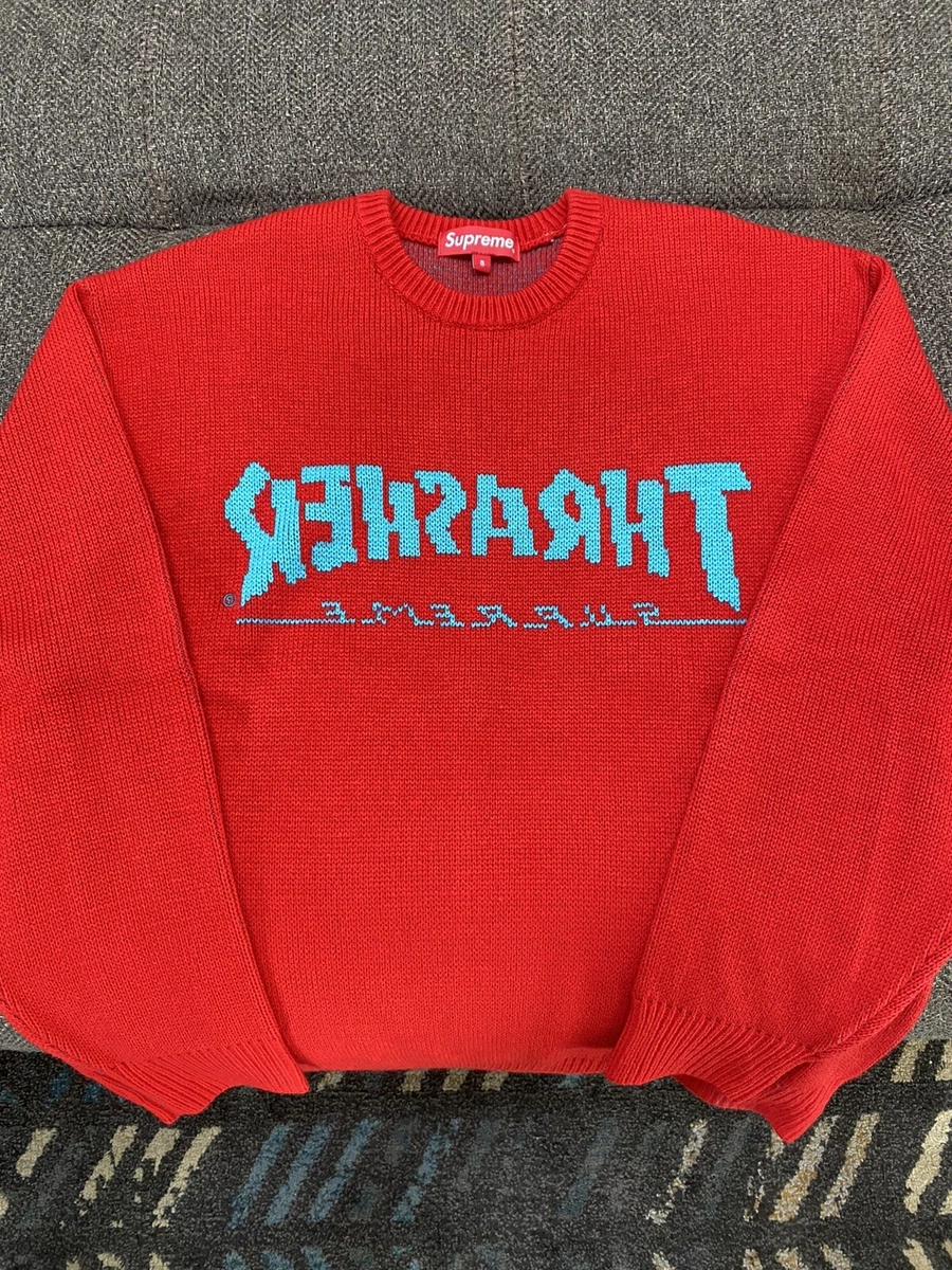 Supreme Thrasher Sweater Red Large 100% Authentic Deadstock New