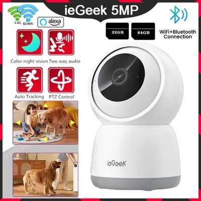 ieGeek 5MP Überwachungskamera WLAN IP Home Kamera mit Bewegungsmelder Innen PTZ