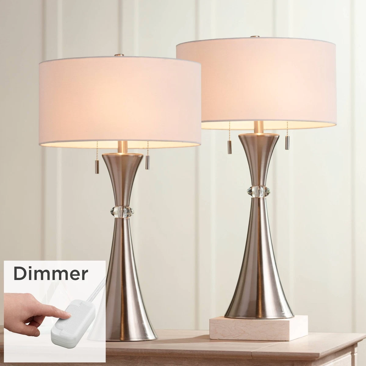 Tall silver cheap table lamps