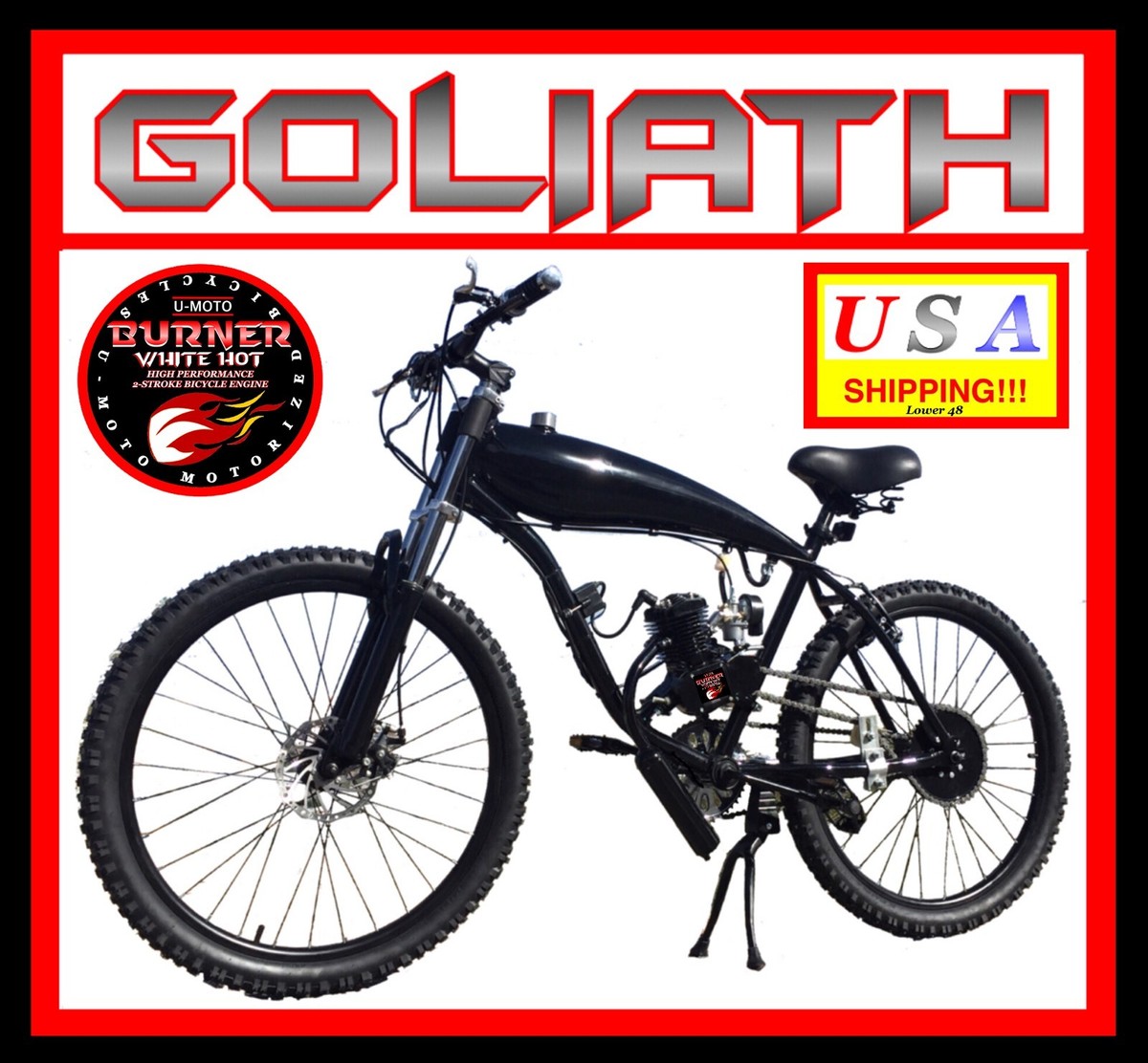 POWERFUL DIY 2-STROKE 66CC/80CC MOTORIZED BICYCLE KIT WITH 26