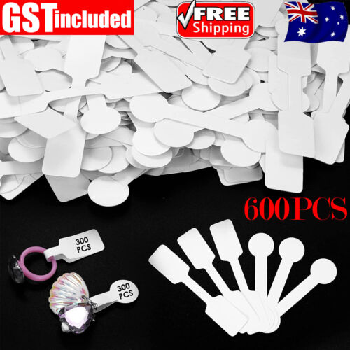 600PCS White Jewellry Ring Jewelry Tag Sticker Self Adhesive Pendant Price Label - Picture 1 of 12