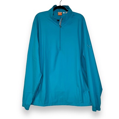 Puma Golf Wind Cell Performance 1/2 Zip Windbreaker UPF 40+ Bluebird Men s 2XL