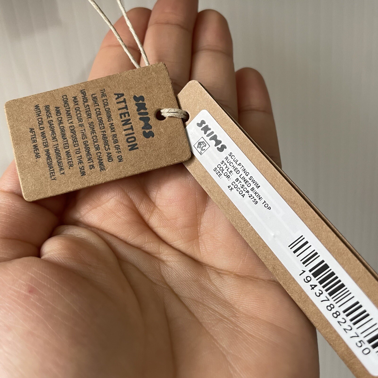 NEW SKIMS Sculpting Swim Ruched Lined Bikini Top Cocoa 4X  (BT-SCP-2759)