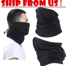 Winter Polar Fleece Windproof Half Face Mask Adjustable Neck Warmer Gaiter Scarf