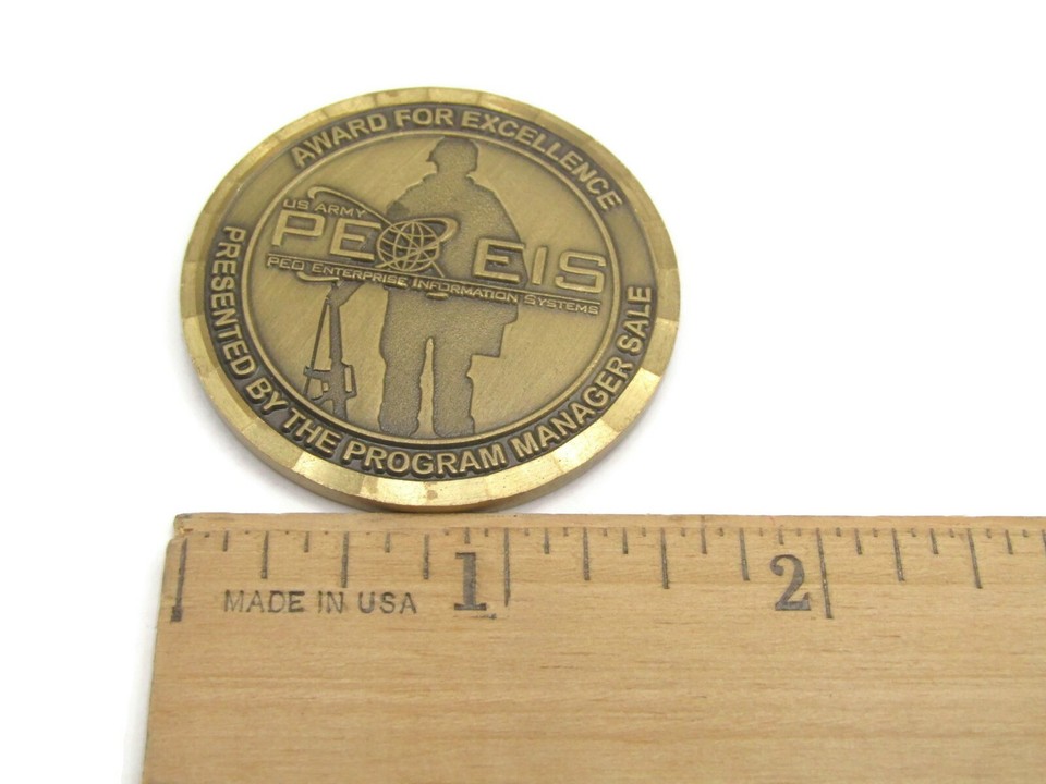 US Army PEO EIS Challenge Coin PMSALE Program Manager Single Army ...