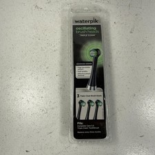 WATERPIK OSCILATING BRUSH HEAD TRIPLE CLEAN COMPLETE CARE 3 PACK BLACK BRAND NEW
