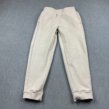 Carhartt Pants Youth Boys Medium 10-12 Beige Fleece Logo Sweatpants Jogger