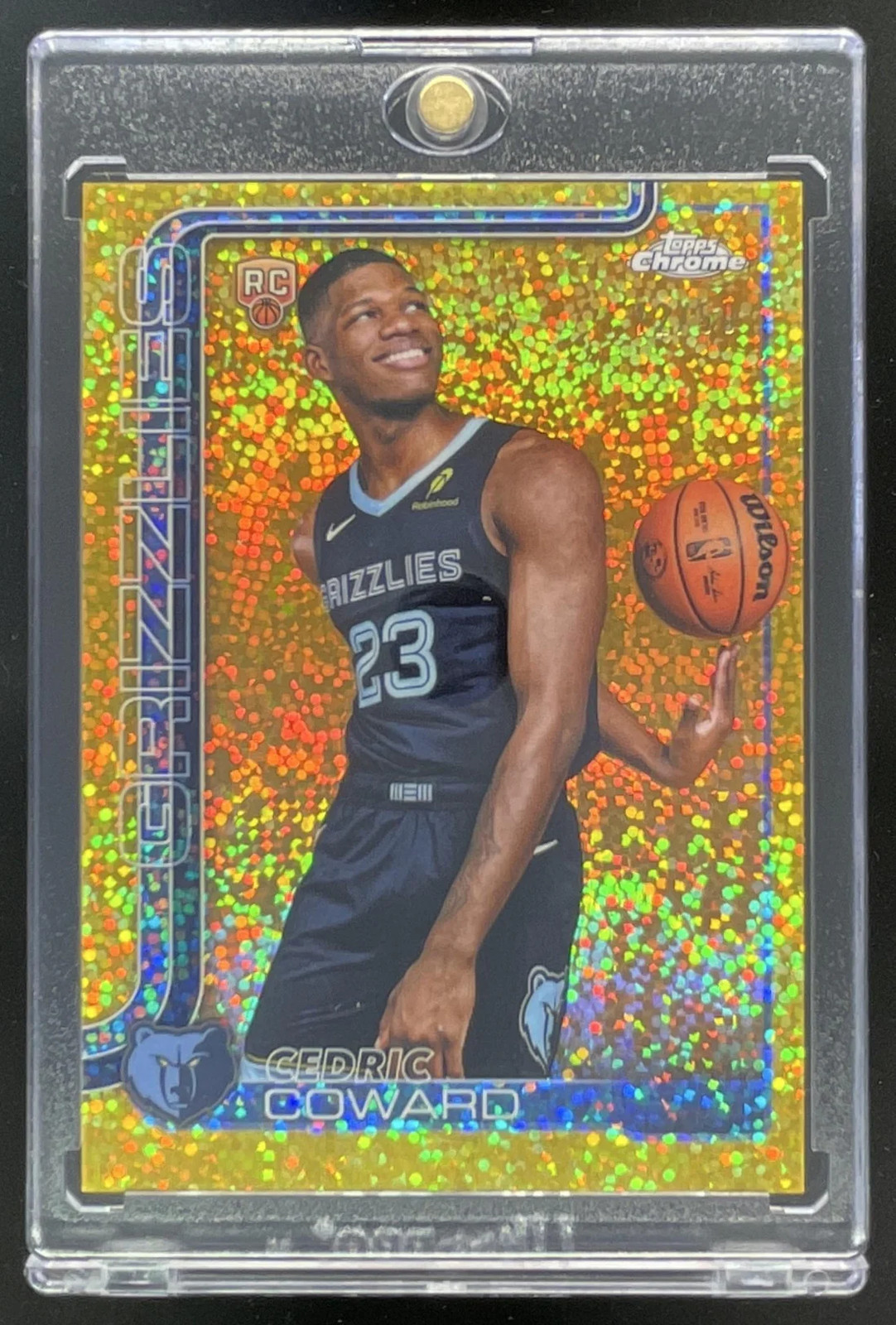 2025-26 Topps Chrome Image Variation Gold Speckle #261 Cedric Coward RC SSP /50