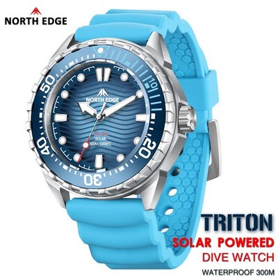 NORTH EDGE 2025 New TRITON Solar Powered Dive Watch Men Luxury Quartz Watches Fo