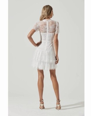 ASTR The Label Leilani White Lace Bustier Mini Dress Sz S | eBay