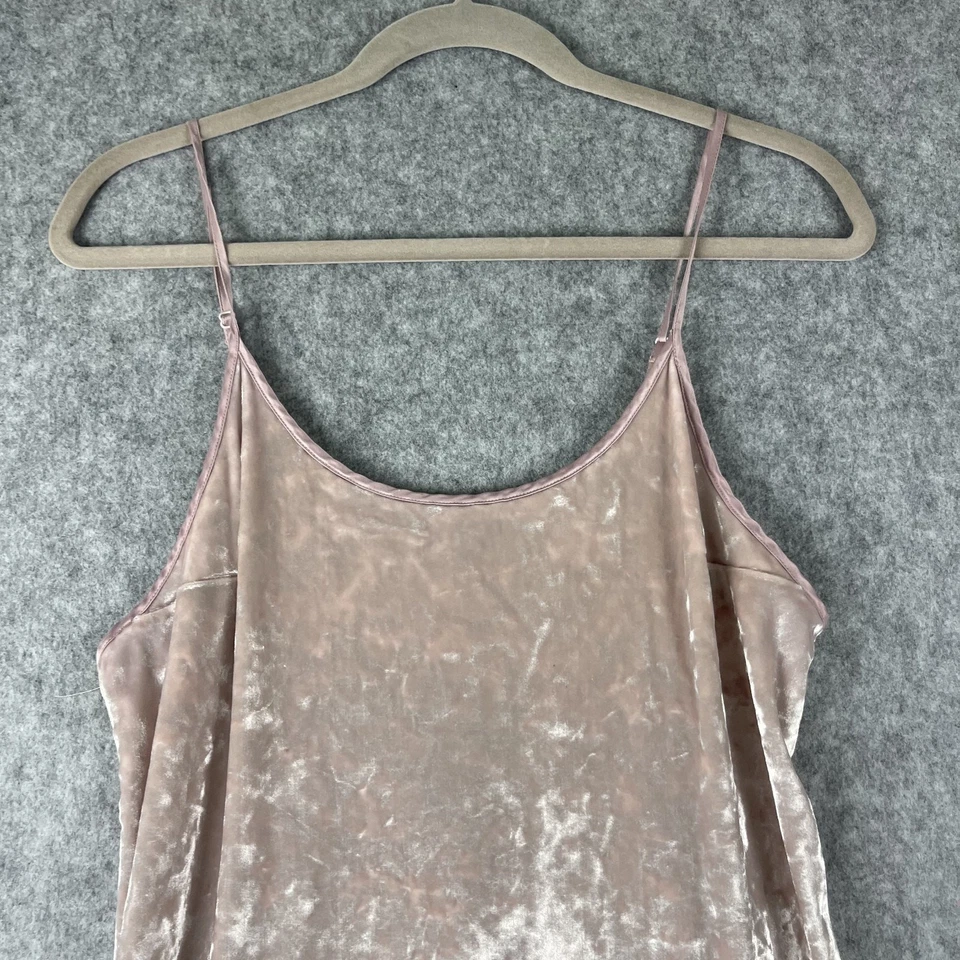 Mini Vestido Sin Mangas Vintage Años 90 Y2k Victorias Secret Para Mujer M/L Rosa Terciopelo Aplastado Foto 3 de 4