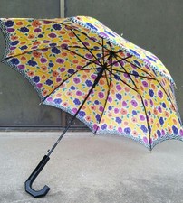 Balenciaga Woman Long Umbrella Floral Pattern Yellow Limited Edition Iconic Desi