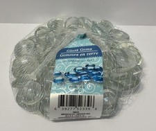 CLEAR Decorative Glass Flat Gems Pebbles Fillers for Aquarium  Vases -14oz 397g