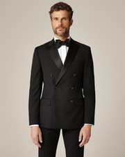 J. CREW Ludlow Slim-fit double-breasted tuxedo jacket in Italian wool 42 R 698