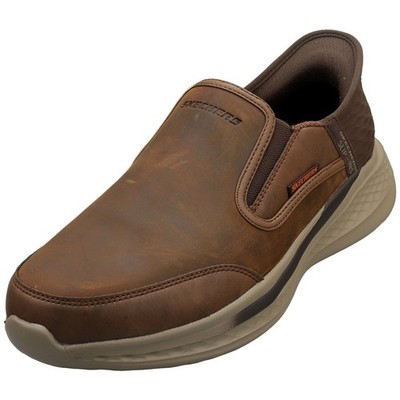 Skechers Slip-ins Slade Cooper Mens Slip On Sneakers in Dark Brown - 13 US