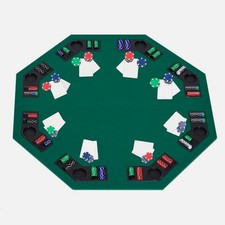 Faltbare Pokertischplatte Aus Holz, Texas Hold'em-Tischmatte F&uuml;r