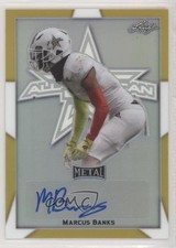 2019 Leaf Metal US Army All-American Bowl Gold 1/2 Marcus Banks #BA-MB2 Auto 2u6