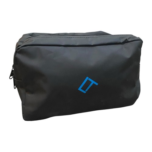 Qubix Pack Cube Set 2 Black Rubberized Hanger Dopp Kit Electronics Organizer Bag