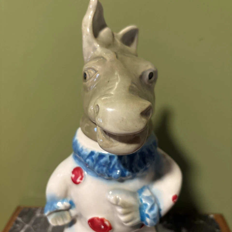 Vintage 1968 Jim Beam Trophy Clown Democratic Donkey Decanter Bourbon Whiskey - Image 3 of 4
