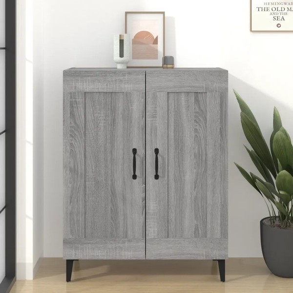 Sideboard Sonoma Eiche Nachbildung Grau 69,5 X 34 X 90 Cm Holzwerkstoff-image