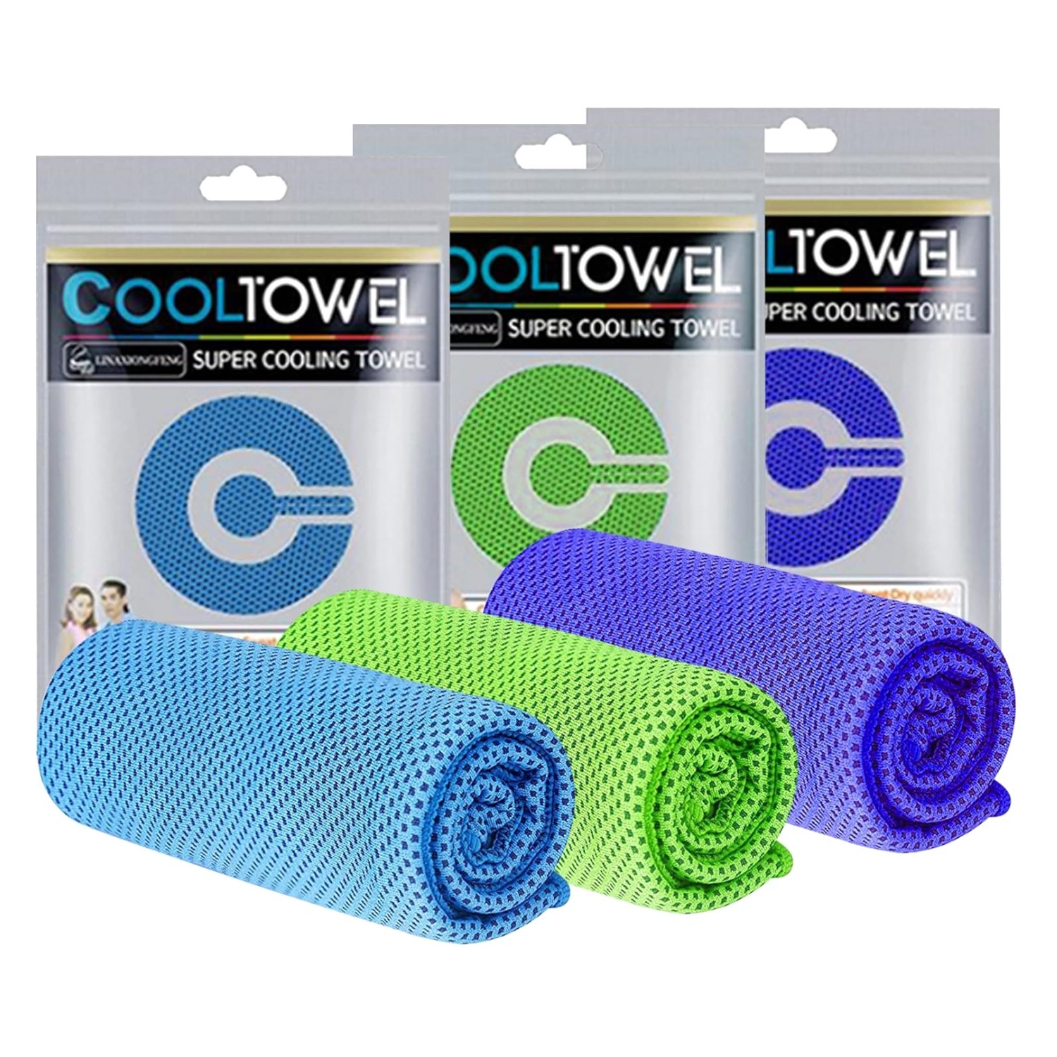 Reusable Microfiber Cooling Towels - Instant Chilly Relief for Sports & Workouts