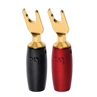 AudioQuest 500 Series Multi-Spade Gold Speaker Connectors (BiWire - Set of 6)