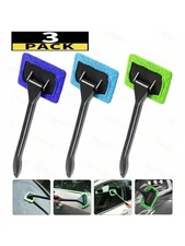3 Pack Car Window Windshield Cleaning Tool Microfiber Glass Wiper Brush