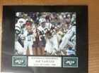Signed Joe Namath 5x7 color photo mounted to 8x10 w/coa