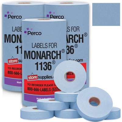 Blue Pricing Labels for Monarch 1136 Price Gun   3 Sleeves, 24 Rolls Value Pa...