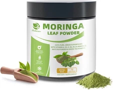 Organic Moringa Powder & Matcha Powder, Multi-Green Superfoods with Green Tea