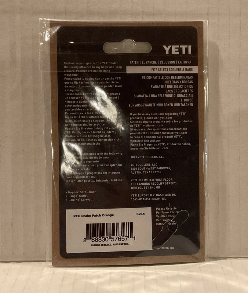 Parche de serpiente Yeti Arizona Scottsdale nuevo y sellado Foto 4 de 4