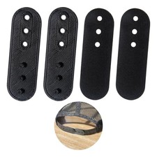 4 Pack Hat Snapback Extender, Adjustable Half-Size Fit for Fitted Caps Black