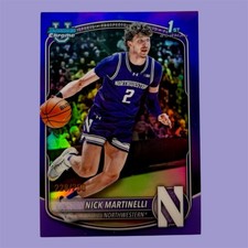 2025-26 Bowman Nick Martinelli Chrome Prospects Purple Refractor #/250 + Base