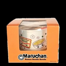 Maruchan Ramen Bowl Set – Ceramic Bowl, Spoon, Chopsticks & Holder – Gift Bundle